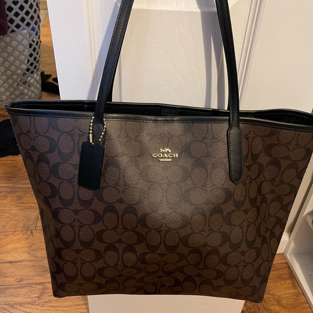 Coach Tote Bag Brown/Black